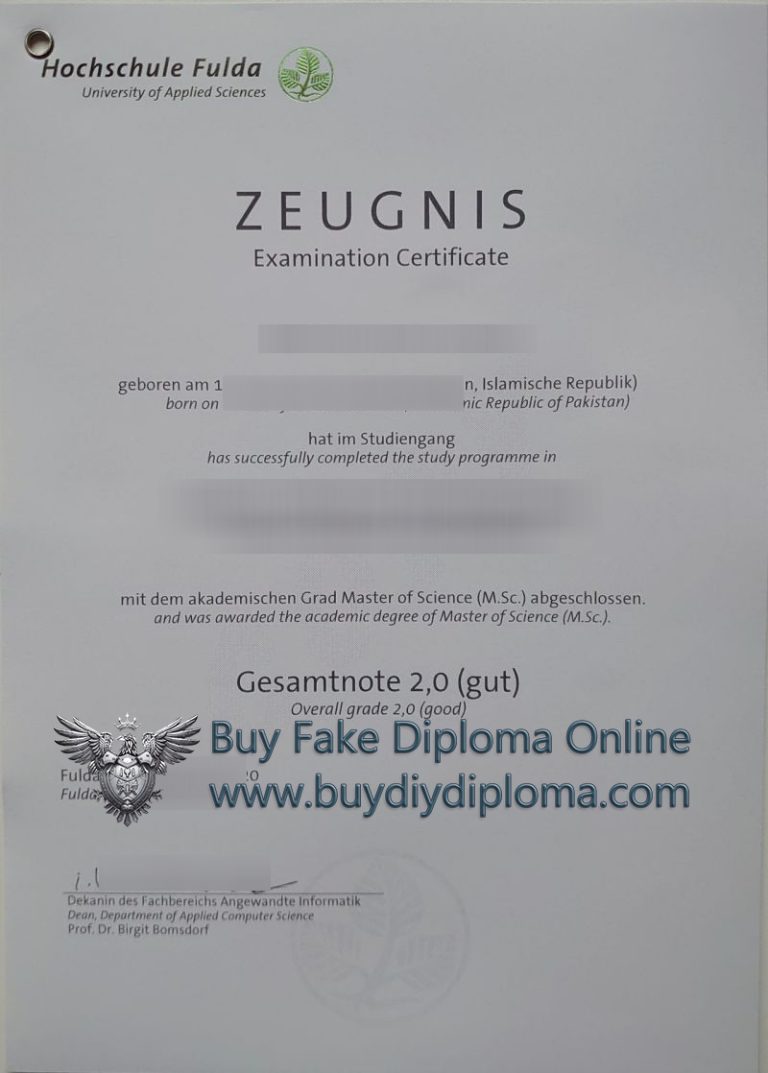 How To Order A Fake Hochschule Fulda Urkunde And Zeugnis Fake