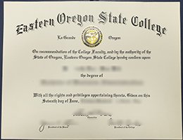 Eastern Oregon University diploma