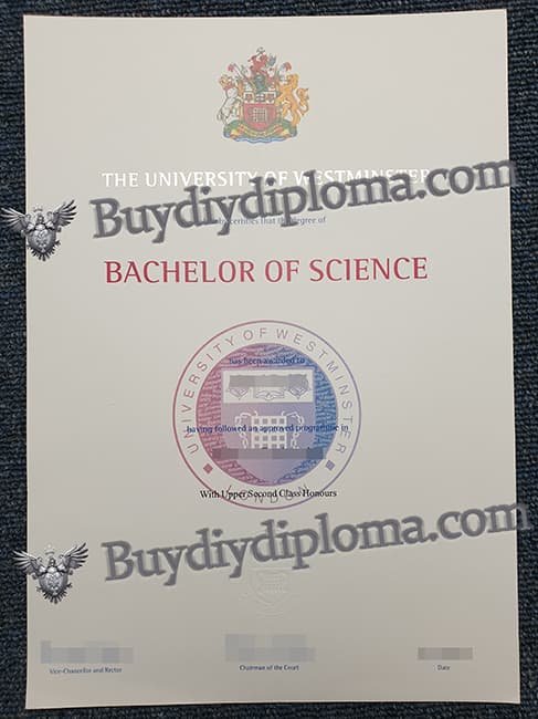 THE UNIVERSITY OF WESTMINSTER FAKE DIPLOMA