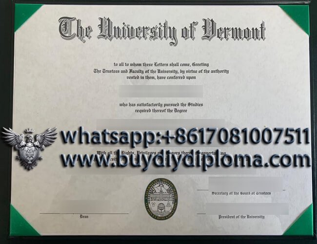 University of Vermont (UVM) Degree, UVM diploma, buy fake diploma online