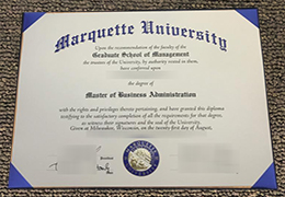Marquette University diploma certificate