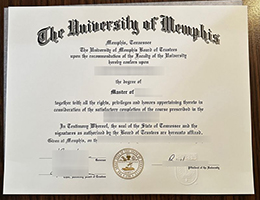 University of Memphis diploma certificate