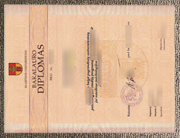 Klaipėdos universitetas diploma Certificate