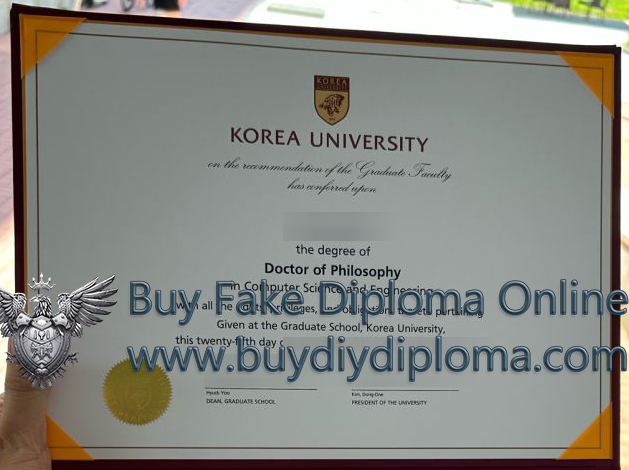 Korea University Doctor diploma