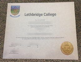 Lethbridge College Diploma Certificate