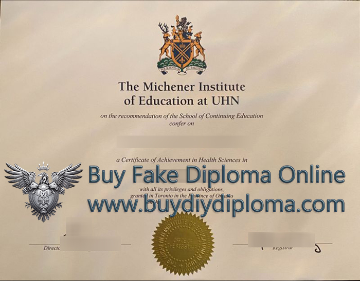 Michener Institute of Education at UHN diploma