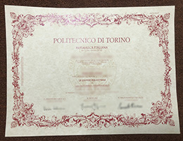 Politecnico di Torino Diploma certificate