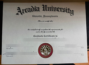 Arcadia University Degree Certificate