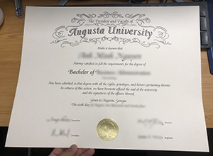 Augusta University Degree Certificate