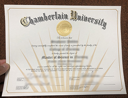 Chamberlain University degree certificate