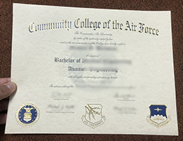 Community College of the Air Force diploma certificate