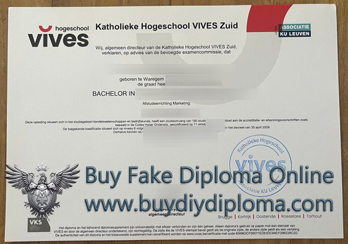 Hogeschool VIVES diploma