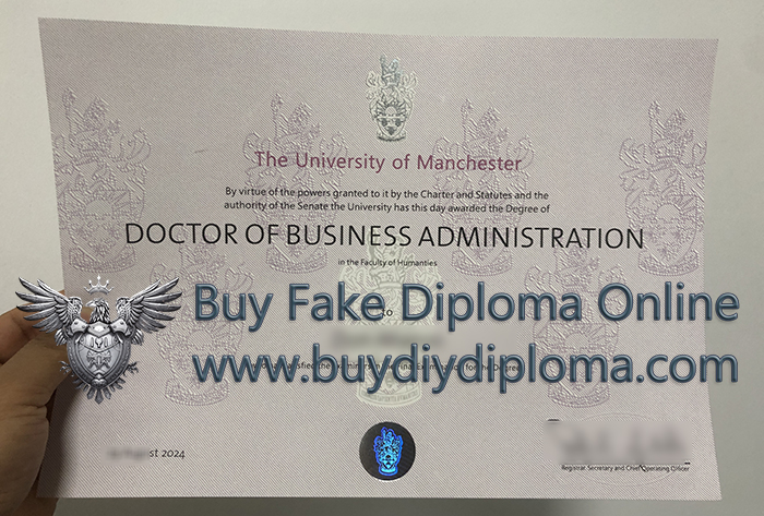 University Of Manchester Doctor Degree Certificate