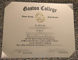 Gaston College Degree certificate