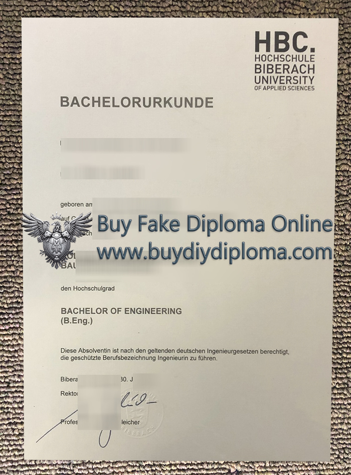 Hochschule Biberach Urkunde