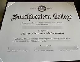 Southwestern College (Kansas) diploma certificate