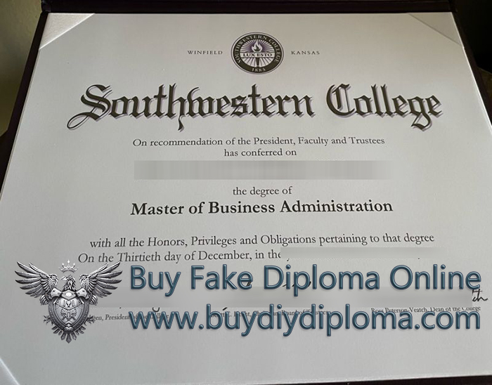 Southwestern College (Kansas) diploma