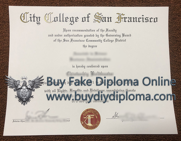 CCSF Diploma sample