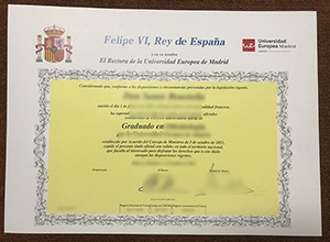 Universidad Europea de Madrid diploma