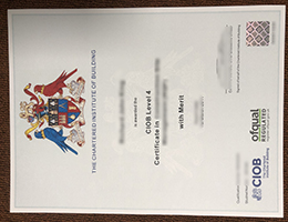 CIOB Level 4 Certificate sample