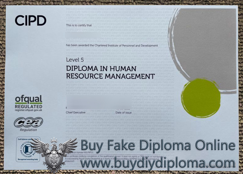 CIPD Level 5 diploma certificate