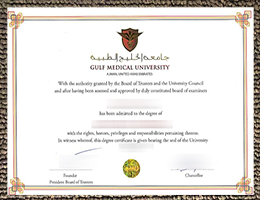 Gulf Medical University degree