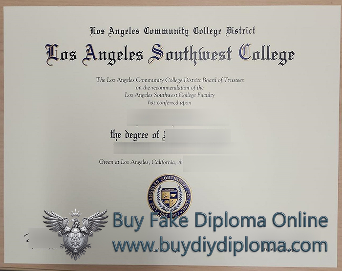 Los Angeles Southwest College (LASC) diploma