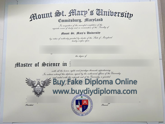 Mount St. Mary's University diploma