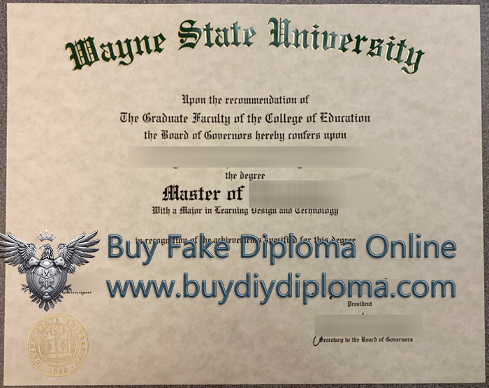 Wayne State University (WSU) Master's diploma