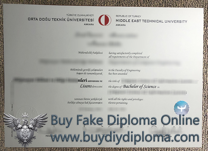 Middle East Technical University diploma