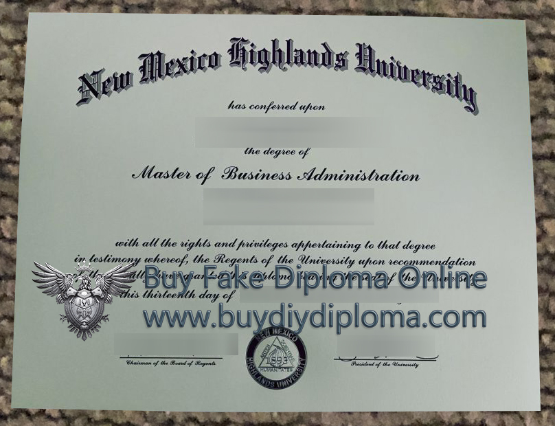 New Mexico Highlands University diploma