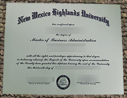 New Mexico Highlands University diploma