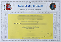 Universidad de Navarra diploma sample