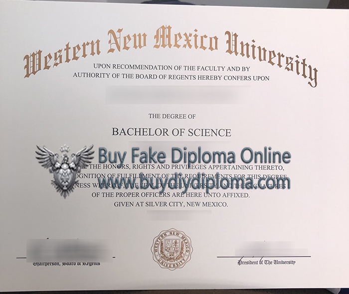 Western New Mexico University diploma