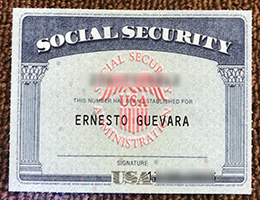 US Social Security Card sample