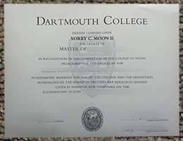 Dartmouth College diploma sample