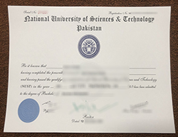 National University of Sciences & Technology degree certificate