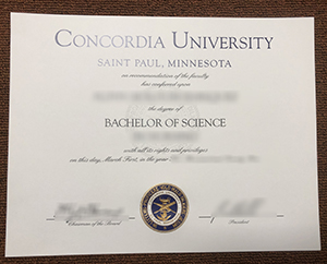 Concordia University, St. Paul diploma sample