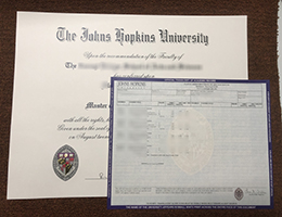 Johns Hopkins University degree and transcript