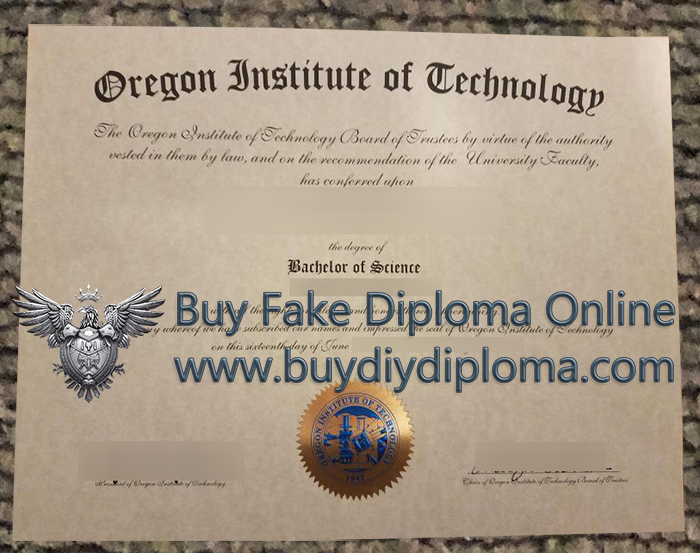 Oregon Institute of Technology diploma